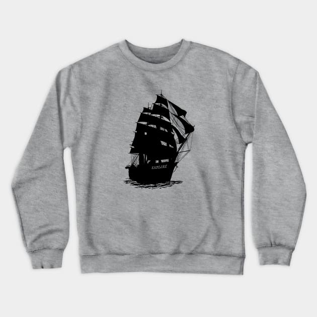 Explore Ship Crewneck Sweatshirt by explorerspodcast